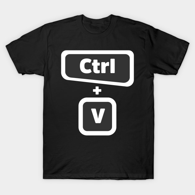 Ctrl + V  - Computer Programming - Dark Color T-Shirt by springforce